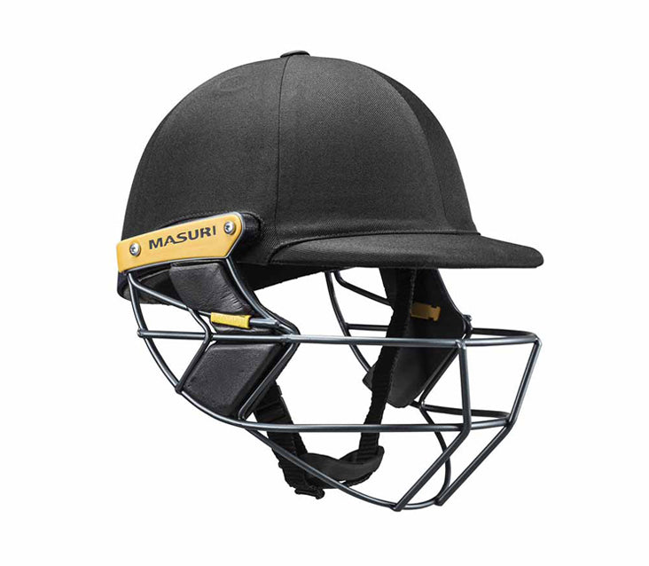Masuri t line steel black wicket keeping helmet